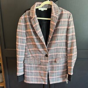 Ella Moss Black and Red Plaid Blazer